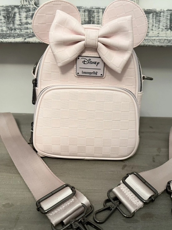 Loungefly Handbags - LOUNGEFLY Disney Minnie Mouse Checkered Texture Mini Backpack